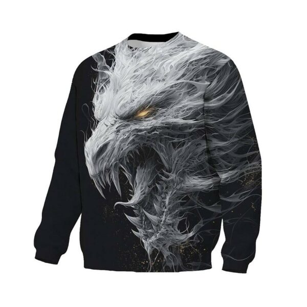 Світшот унісекс з принтом «Стародавній Білий Дракон. Ancient White Dragon»