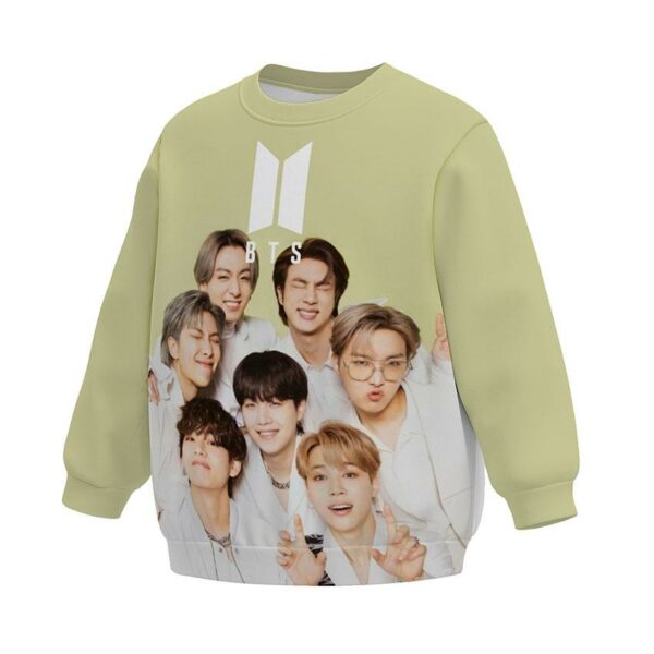 Свитшот детский с принтом «БТС. Музыка сердца. BTS. Music of the Heart»