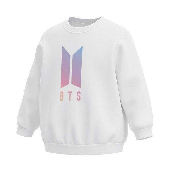 Свитшот детский с принтом «БТС. Яркое лого. BTS. Bright logo»