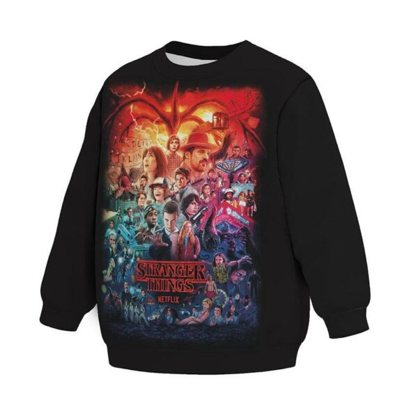 Свитшот детский с принтом «Очень странные дела. Нетфликс. Stranger Things. Netflix»