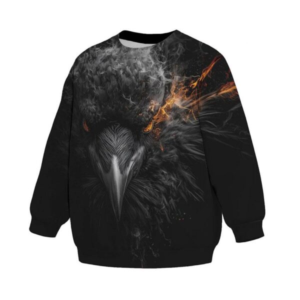 Свитшот детский с принтом «Готический ворон. Gothic Crows»