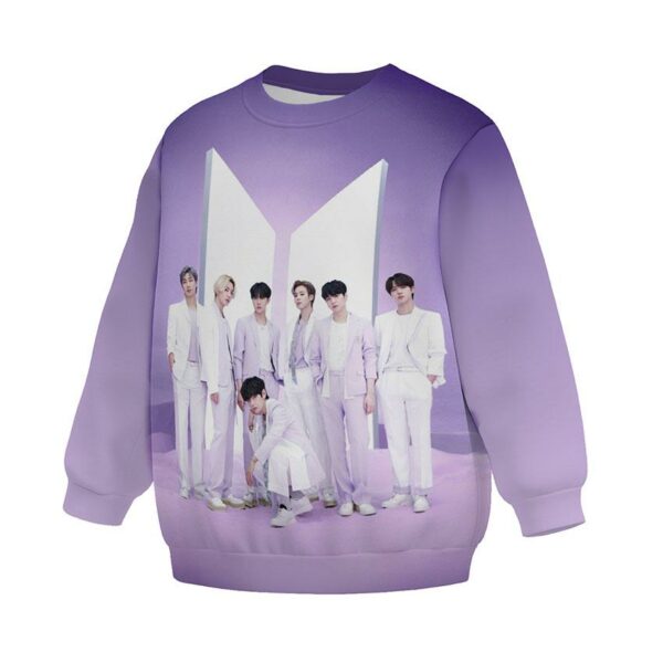 Свитшот детский с принтом «Группа БТС лучшие. BTS group the best. Korean group»