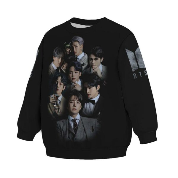 Свитшот детский с принтом «Группа БТС. BTS group»