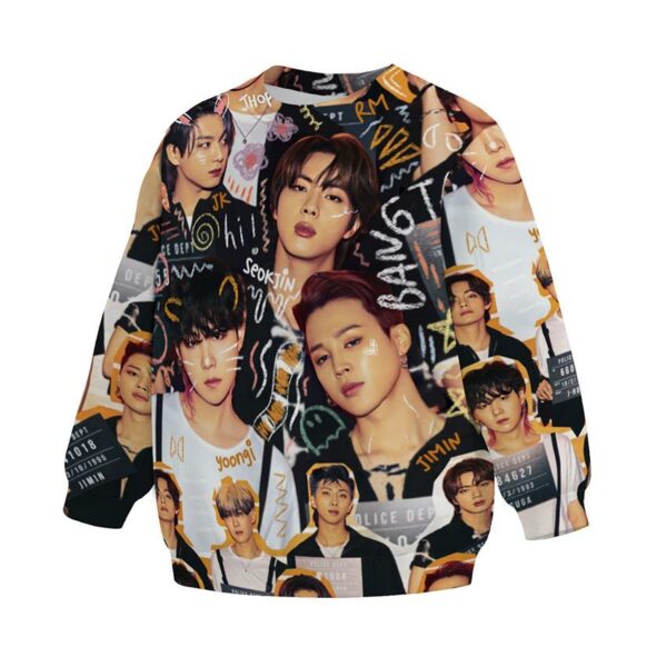 Свитшот детский с принтом «БТС. Группа К-поп. BTS. K-pop group»