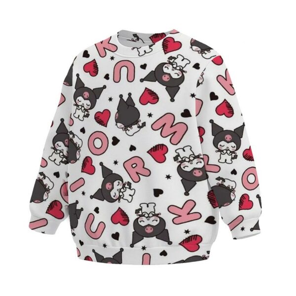 Свитшот детский с принтом «Куроми. Паттерн. Kuromi. Pattern»