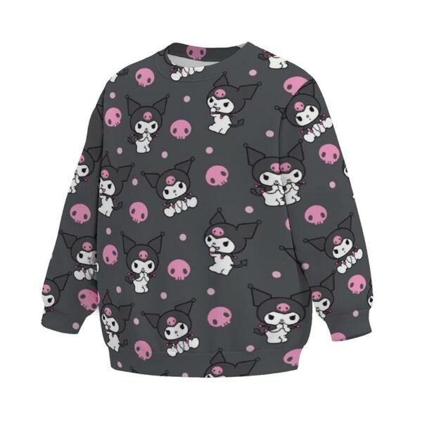 Свитшот детский с принтом «Куроми. Темная эстетика. Kuromi. Dark Aesthetic»