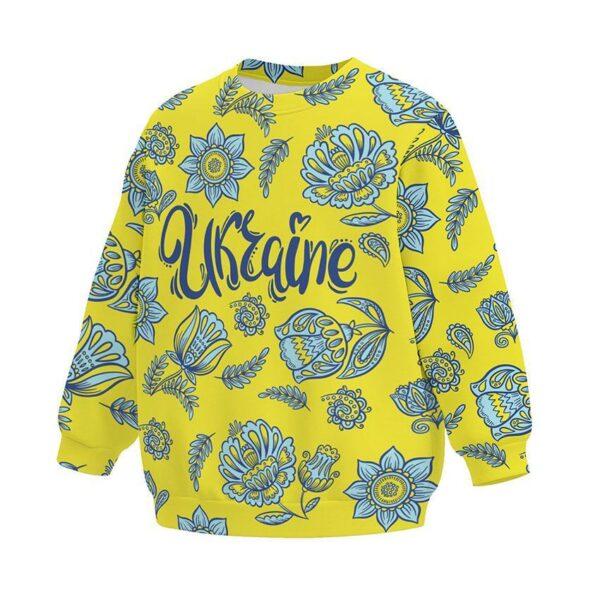 Свитшот детский с принтом «Цветочная Украина. Floral Ukraine»