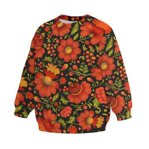 Свитшот детский с принтом «Цветочная роспись. Floral painting»