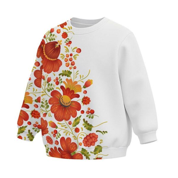 Свитшот детский с принтом «Цветы. Петриковка. Flowers. Petrykivka»