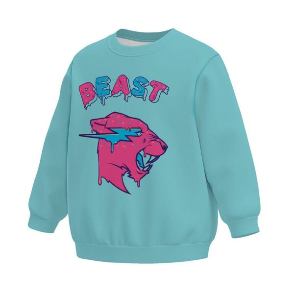 Свитшот детский с принтом «Мистер Бист. Сладкий стиль. Mr. Beast. Sweet style»