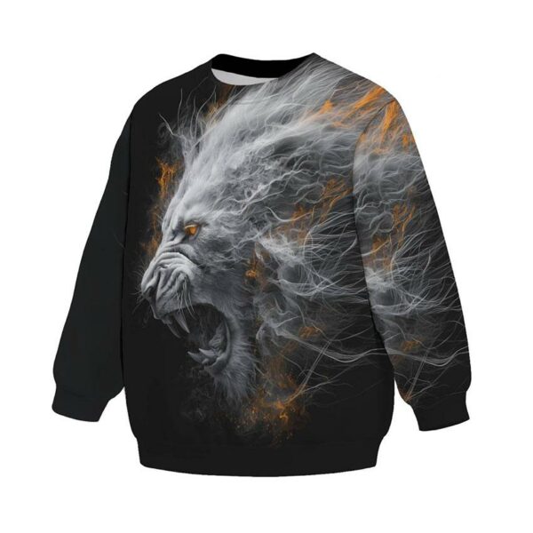 Свитшот детский с принтом «Могучий лев. Powerful lion»