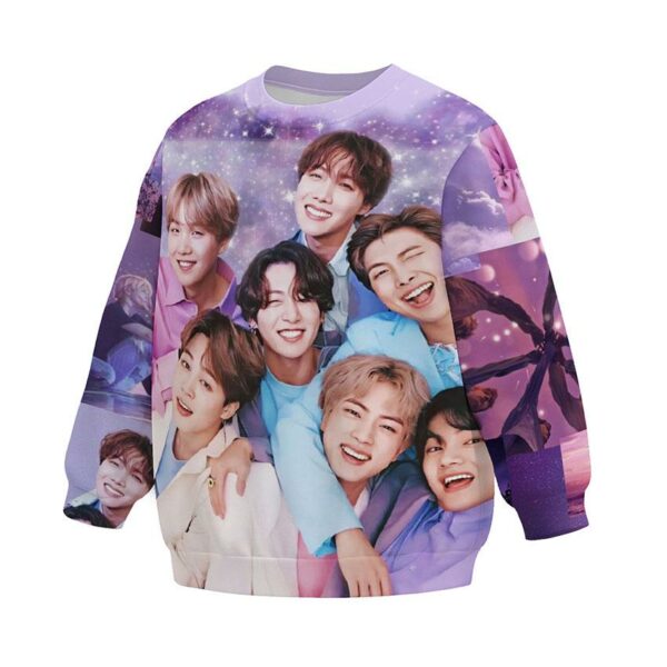Свитшот детский с принтом «Мечты с BTS. Dreams with BTS»