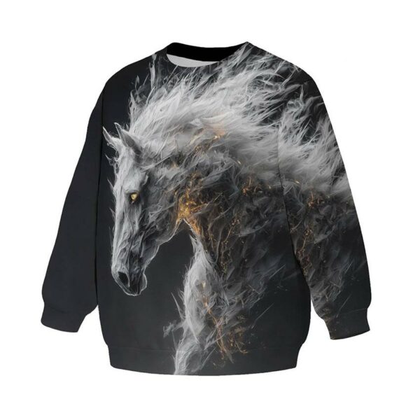 Свитшот детский с принтом «Призрачная Лошадь. Ghost Horse»