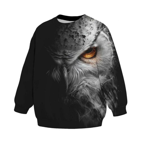 Свитшот детский с принтом «Сова. Охранник ночи. Owl. Guardian of the night»