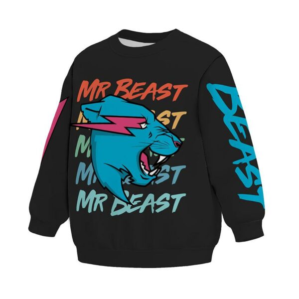 Свитшот детский с принтом «Стиль Мистера Биста. MrBeast Style»