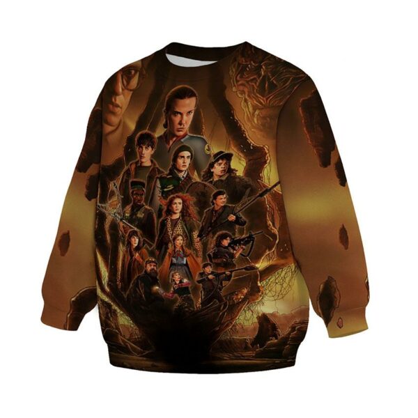 Свитшот детский с принтом «Очень странные дела. 5 сезон. Мир Ужасов. Stranger Things. Season 5. World of Horrors»