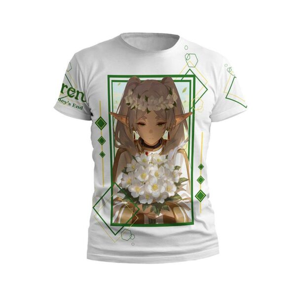 Футболка мужская спортивная с принтом «Фрирен, провожающая в последний путь. Нежность странствующей эльфийки. Frieren. Beyond Journey's End. Wandering Elf Tenderness»