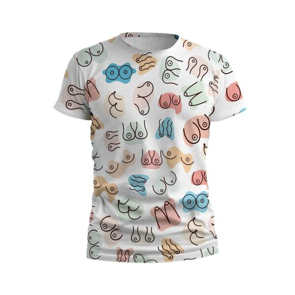 Футболка чоловіча спортивна з принтом «Жіночі груди. Female breasts»