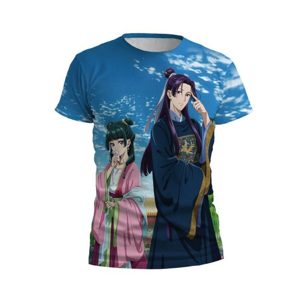 Футболка дитяча спортивна з принтом «Монолог травниці. Маомао та Джінші. The Apothecary Diaries. Maomao and Jinshi»