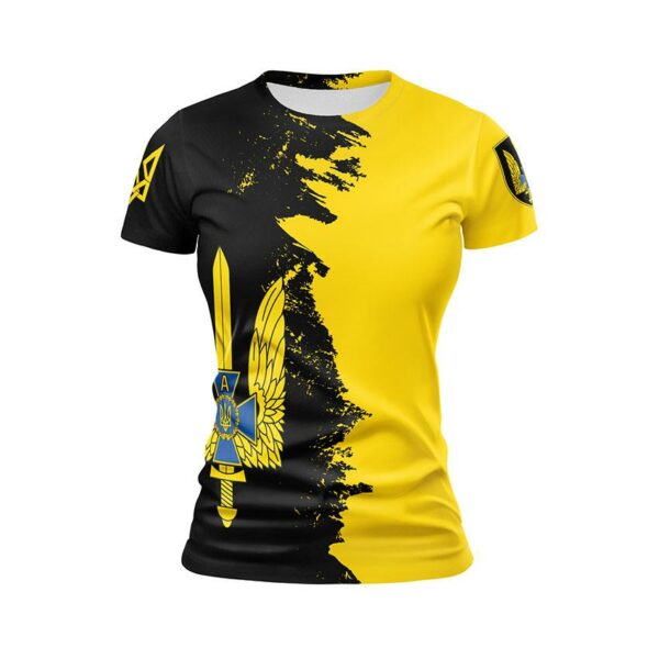 Футболка женская спортивная с принтом «Альфа. Спецподразделение СБУ. Стальной меч. Steel Sword»