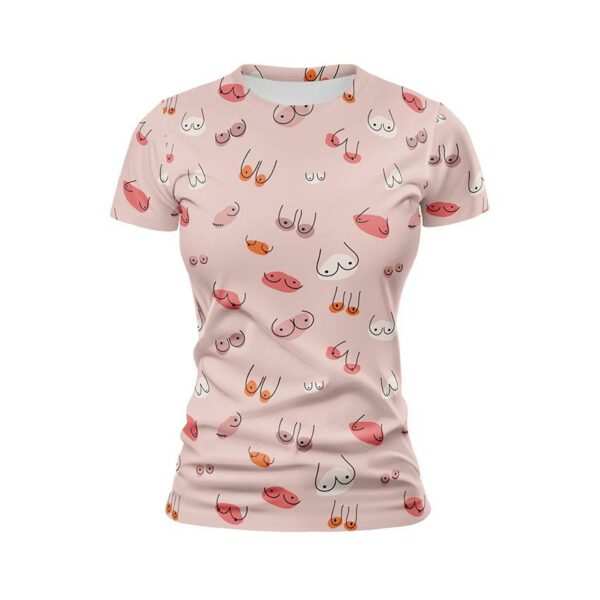 Футболка женская спортивная с принтом «Бодипозитивный паттерн. Body Positive Pattern»