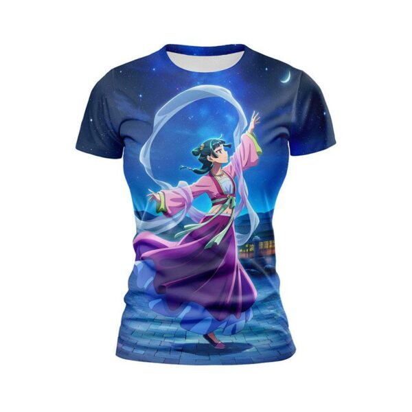 Футболка женская спортивная с принтом «Монолог травницы. Танец Маомао. The Apothecary Diaries. Maomao Dance»