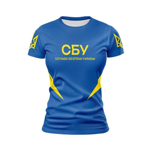 Футболка женская спортивная с принтом «Сила СБУ. SBU Power»