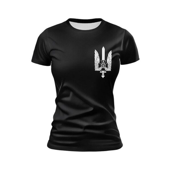 Футболка женская спортивная с принтом «Центр специальных операций «А» Службы безопасности Украины»