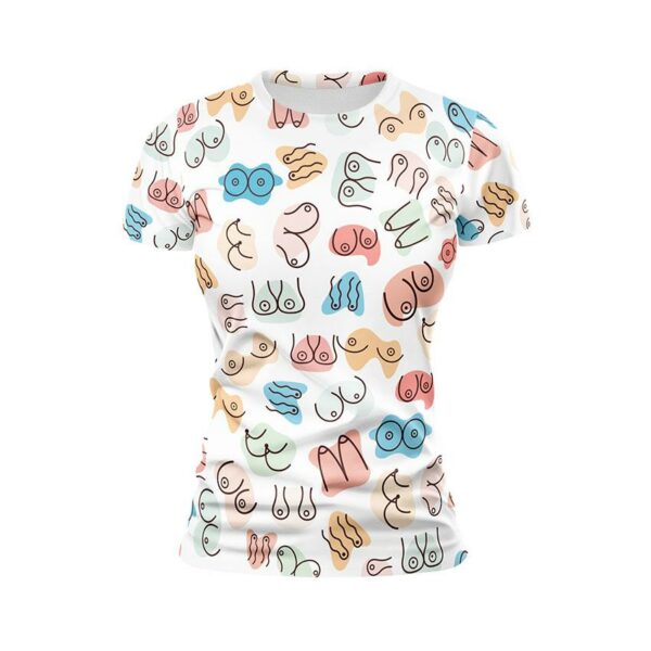 Футболка женская спортивная с принтом «Женская грудь. Female breasts»