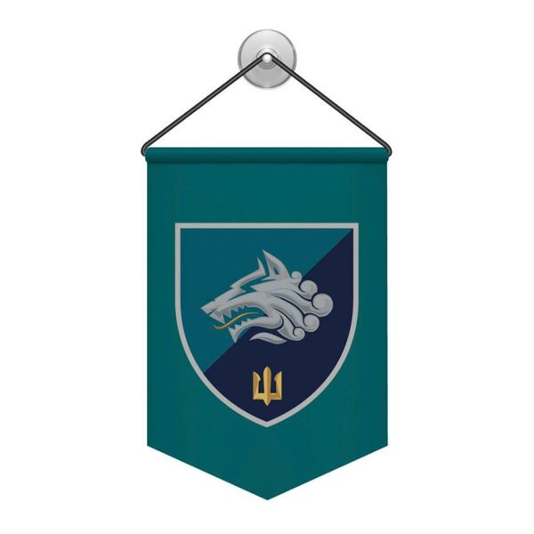 Вымпел двусторонний с принтом «1-й отдельный батальон морской пехоты»