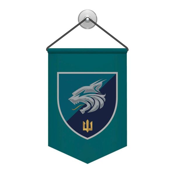 Вимпел двосторонній з принтом «137-й окремий батальйон морської піхоти (лого 2)»