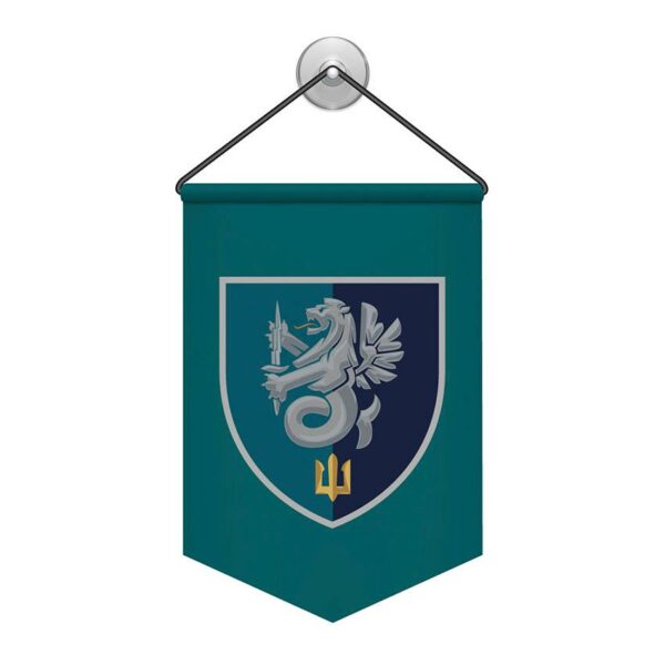 Вимпел двосторонній з принтом «37-ма окрема бригада морської піхоти (лого 2)»