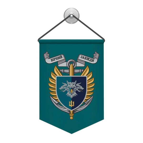 Вимпел двосторонній з принтом «38-ма окрема бригада морської піхоти (лого 2) 1»