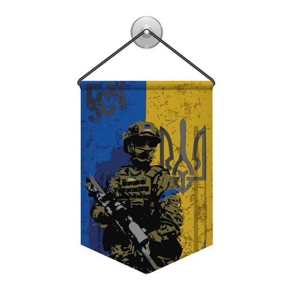 Вымпел двусторонний с принтом «Военный ВСУ»