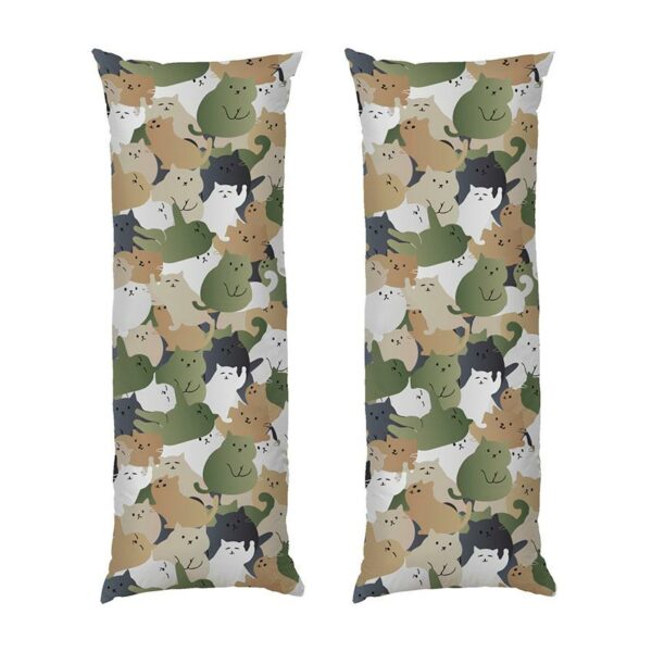 Дакимакура подушка для объятий «Кошачий камуфляж. Cat camouflage»