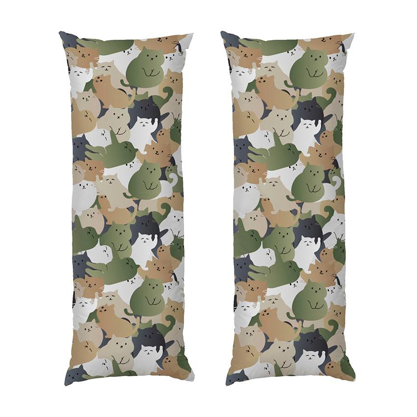Дакимакура подушка для объятий «Кошачий камуфляж. Cat camouflage»