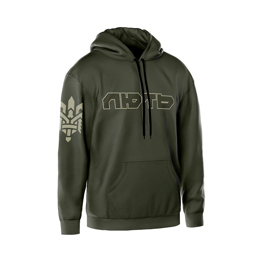 Худі чоловіче з принтом «Бригада Лють. Символ Захисників. Defenders Symbol»
