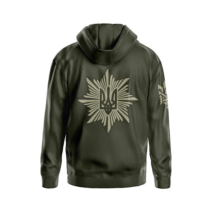 Худі чоловіче з принтом «Бригада Лють. Символ Захисників. Defenders Symbol»