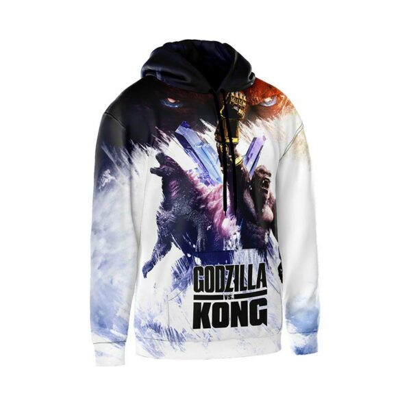 Худі чоловіче з принтом «Ґодзілла та Конґ. Епічна дуель. Godzilla x Kong. Epic duel»
