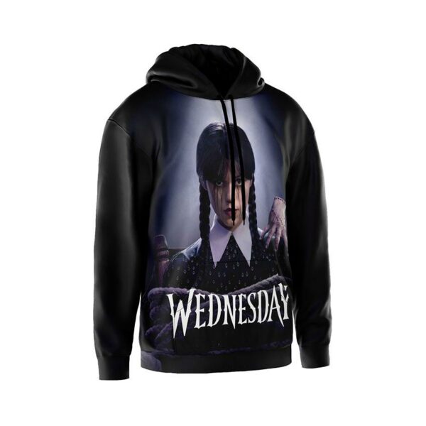 Худі чоловіче з принтом «Венздей. Похмура краса. Wednesday. Gloomy Beauty»