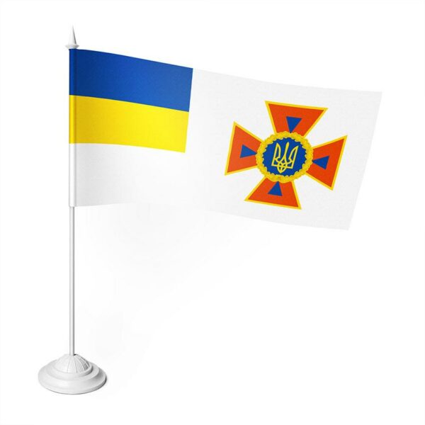 Настільний прапорець з принтом «Державна служба України з надзвичайних ситуацій»