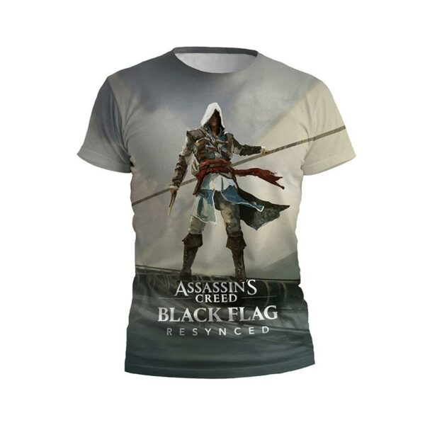 Футболка чоловіча спортивна з принтом «Ассасін Крід. Дух Піратства. Assassin's Creed. Pirate Spirit»