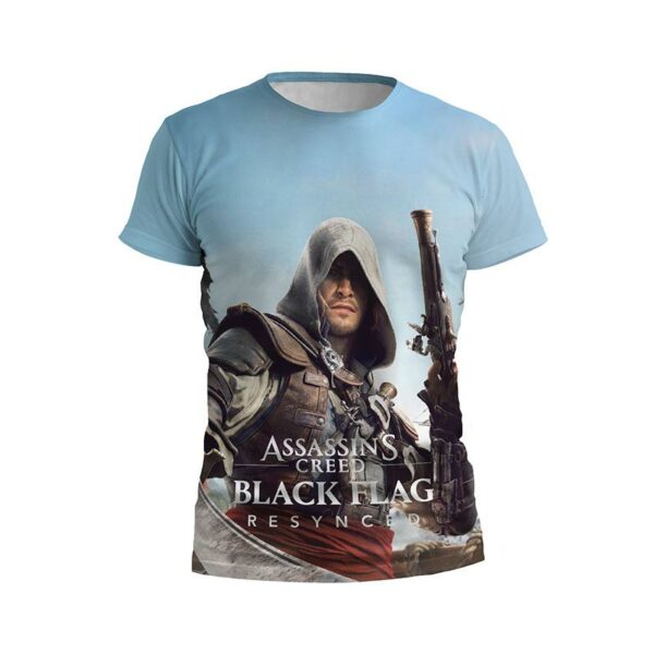Футболка чоловіча спортивна з принтом «Ассасін Крід. Морський Ассасін. Assassin's Creed. Sea Assassin»