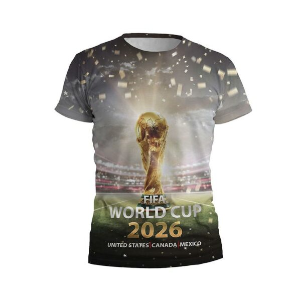 Футболка детская спортивная с принтом «Кубок Мира 2026. World Cup 2026»