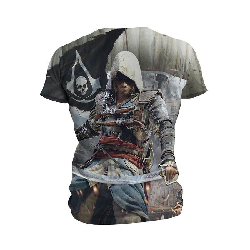 Футболка дитяча спортивна з принтом «Ассасін Крід. Піратська Битва. Assassin's Creed. Pirate Battle»