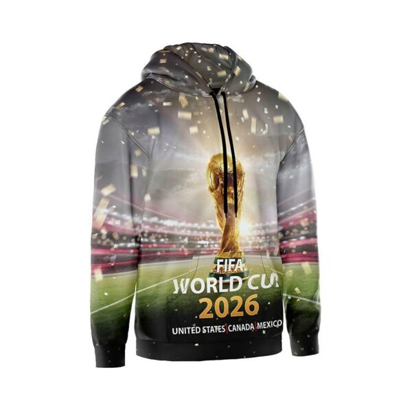 Худі чоловіче з принтом «Кубок Світу 2026. World Cup 2026»