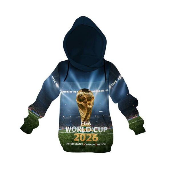 Худі дитяче з принтом «Кубок Світу 2026. Нічний стадіон. World Cup 2026. Night stadium»