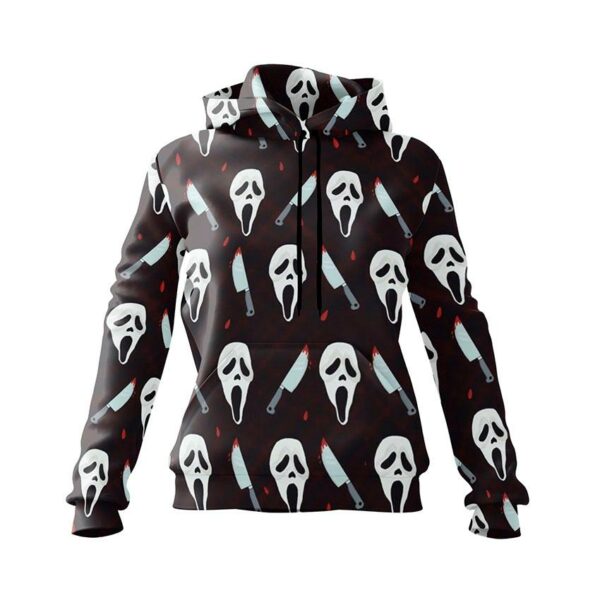 Худи женское с принтом «Гоустфейс. Ночной охотник. Ghostface. Night Hunter»