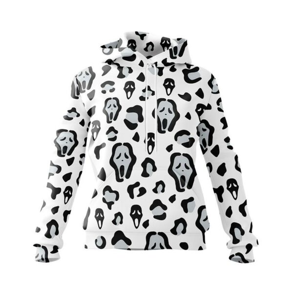 Худі жіноче з принтом «Ґоустфейс. Патерн. Ghostface. Pattern»