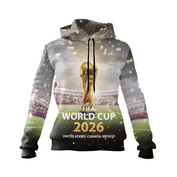 Худи женское с принтом «Кубок Мира 2026. World Cup 2026»